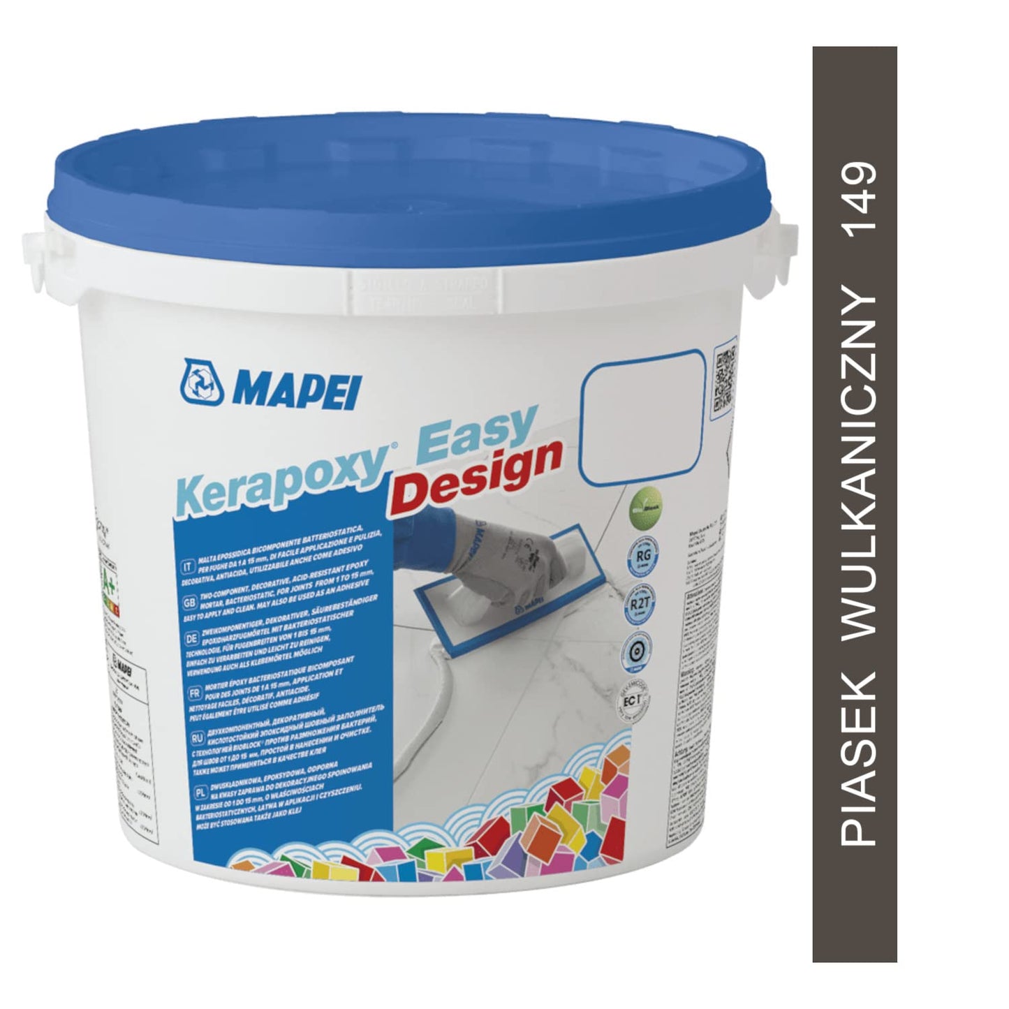 MAPEI Kerapoxy Easy Design 149 Sabbia Volcana, 3 kg, sigillante epossidico decorativo, resistente agli acidi, a due componenti