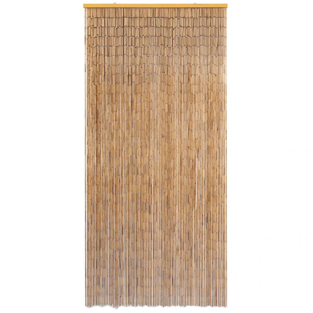 vidaXL Zanzariera per Porte Silenziosa Elegante Tendina Protezione Anti Mosche Tenda per Porta Insetti Zanzare di Bambù 120x220 cm