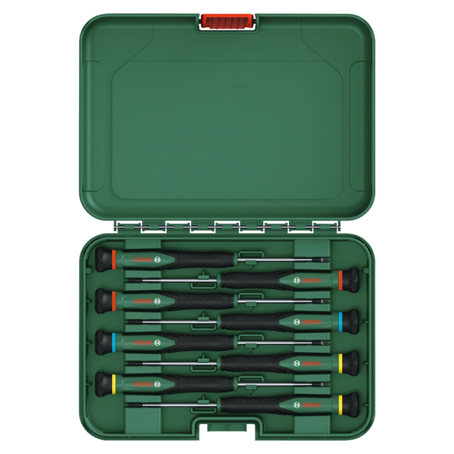 Bosch set di cacciaviti di precisione 8 pz. (cacciaviti in acciao extraduro S2 per fai da te, modellismo e artigianato; punta di precisione e magnetica; PH/TX/SL; dim. cod. crom.; Softgrip)