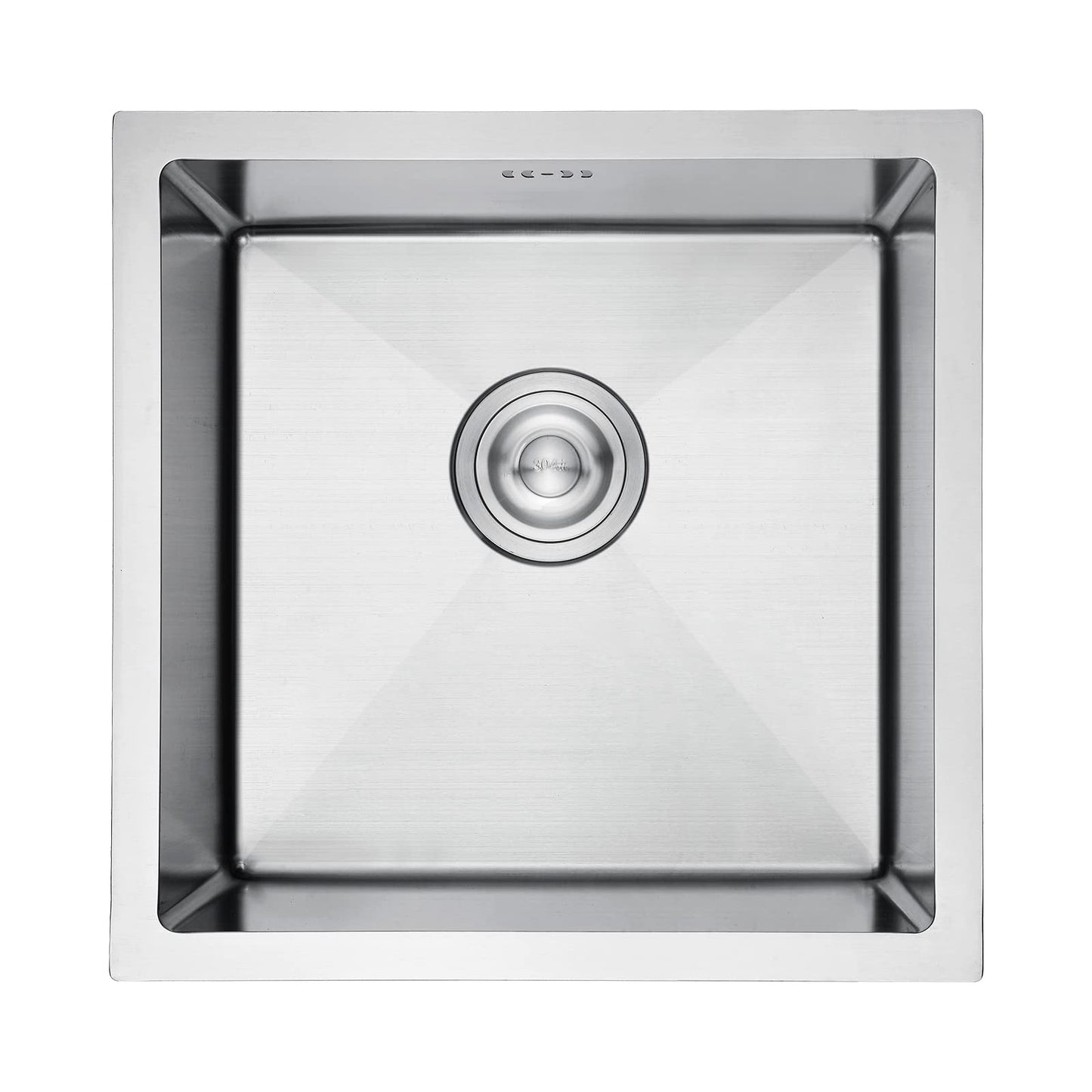 Ibergrif M84040 Lavello Cucina 40 x 40 cm, Lavello sottopiano con filtro di scarico, Acciaio inossidabile