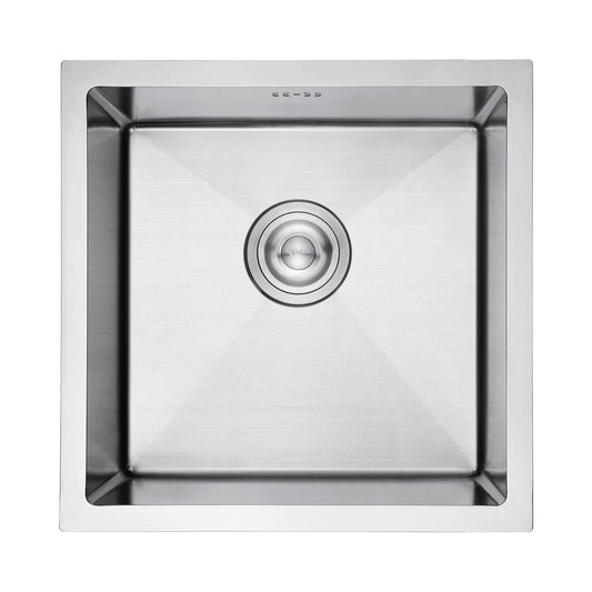 Ibergrif M84040 Lavello Cucina 40 x 40 cm, Lavello sottopiano con filtro di scarico, Acciaio inossidabile