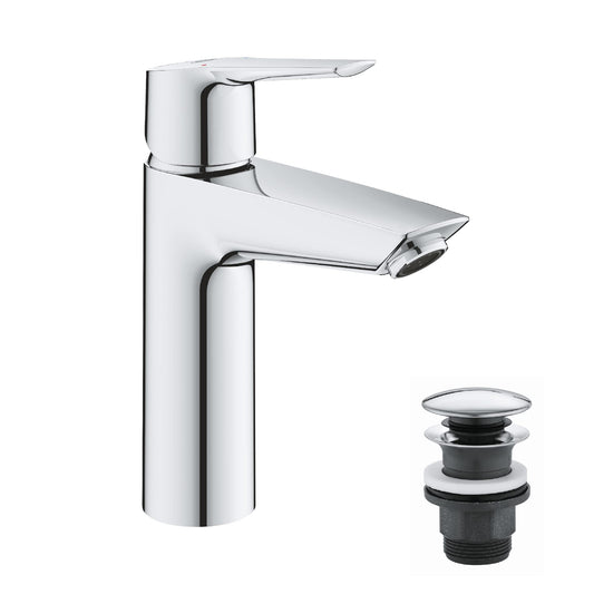 Grohe QUICKFIX Start Miscelatore Monocomando per Lavabo, Taglia M, Finitura Cromata, Strumento di Installazione Incluso