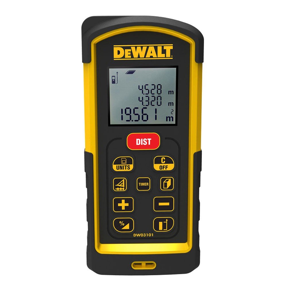 DeWalt Dw03101-xj, Misuratore di distanze laser 100 metri, Multicolore