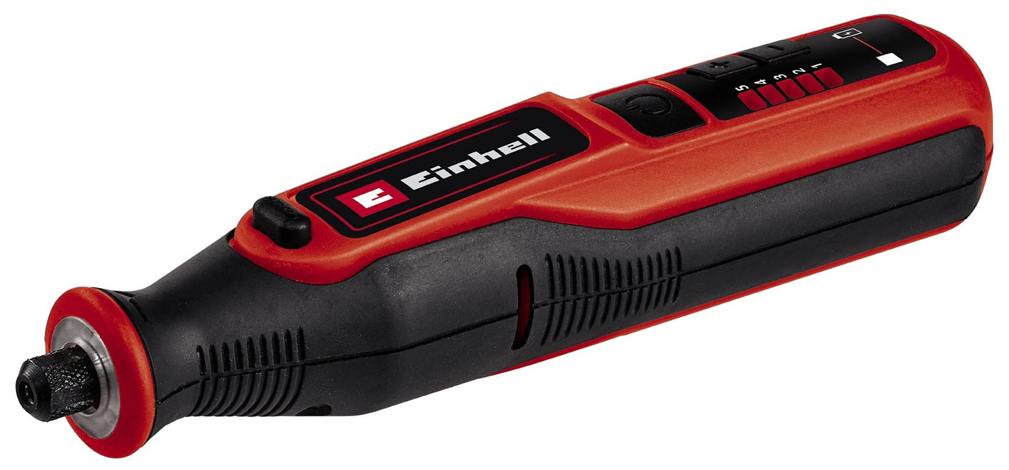 Einhell TE-MT 7,2 Li Kit Smerigliatrice a stelo/incisore a batteria (tensione 7,2 V - 1,5 Ah, giri min. 5500 - 26000, incl. 51 accessori)