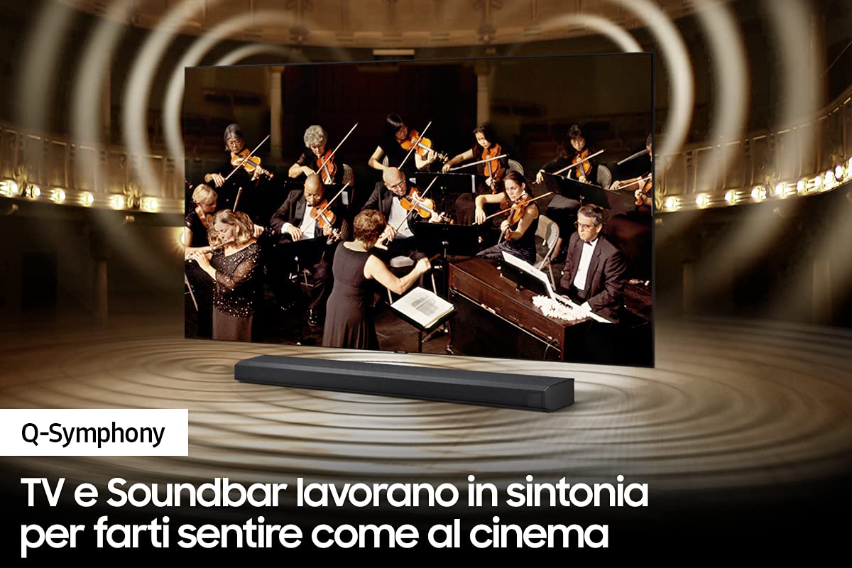 SAMSUNG Soundbar HW-Q600A/ZF da 360W, 3.1.2 Canali, Nero