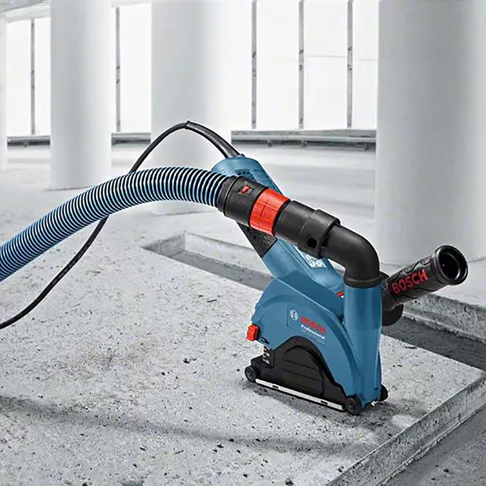 Bosch Professional 1600A003DK Cuffia di aspirazione GDE 115/125 FC-T, Blu/Nero/Rosso