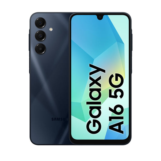 Samsung Galaxy A16 5G, Smartphone Android 14, Display Super AMOLED 6.7" FHD+, 4GB RAM, 128GB, Batteria 5.000 mAh, Resistenza IP54, memoria espandibile fino a 1.5TB, Blue Black [Versione Italiana]