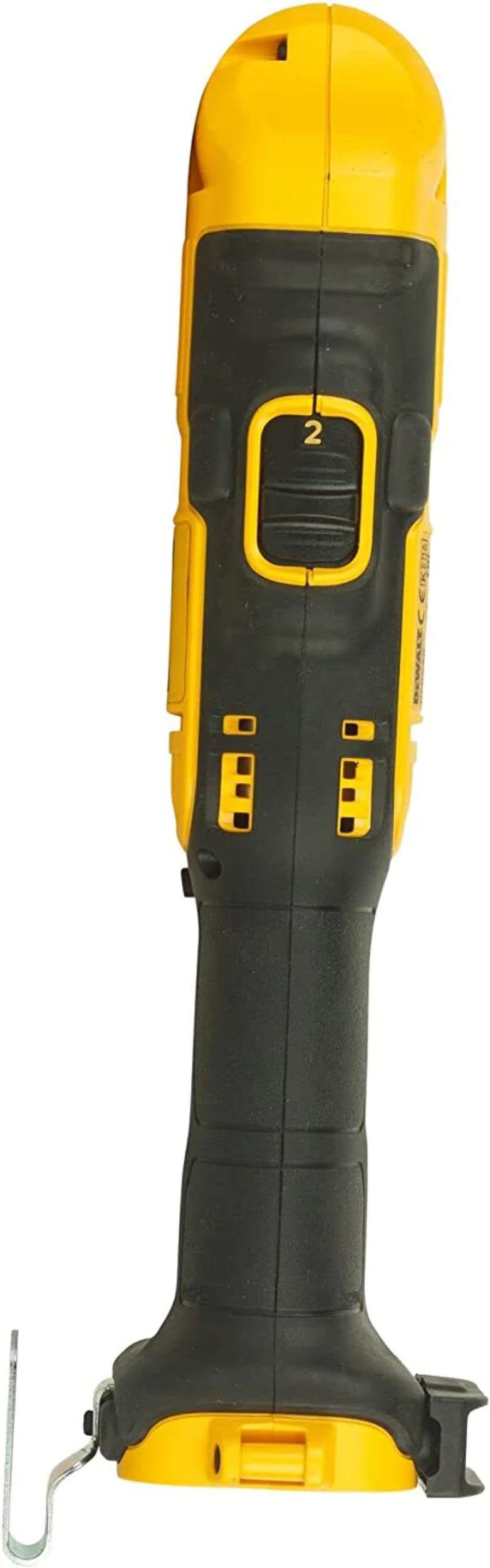 DEWALT DCD740N-XJ Trapano ad Angolo, 2 velocità, in Scatola di Cartone Senza Batteria e Caricabatteria, Corpo Macchina