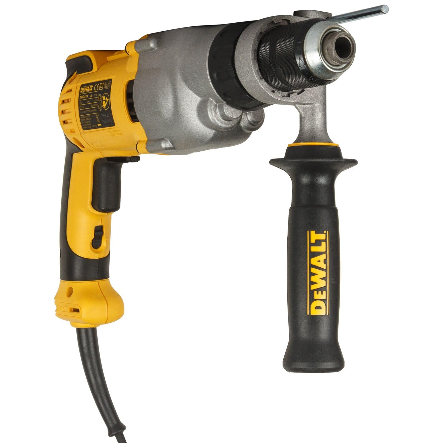 DEWALT trapano percussione 1100W 2 vel.rev. mandrino autoserrante, DWD524KS-QS