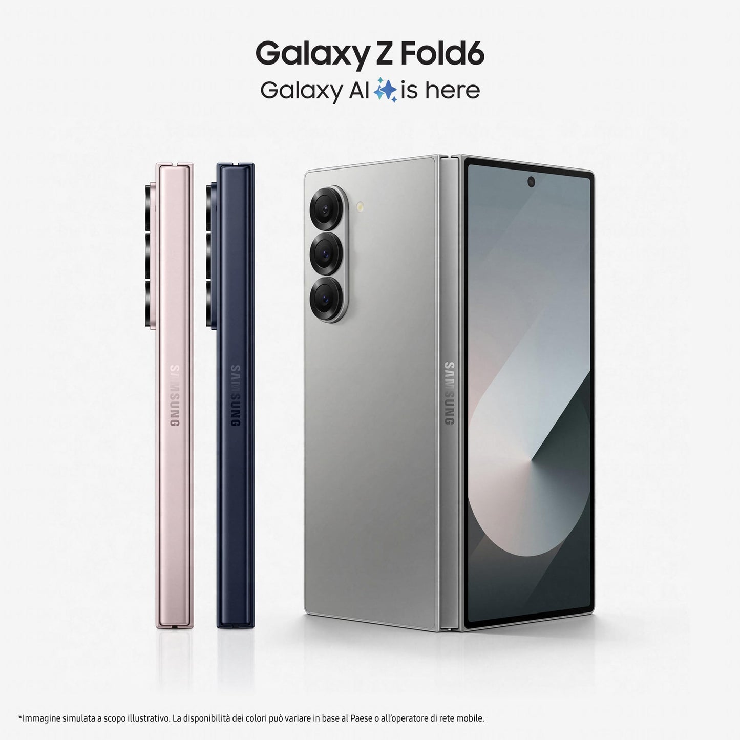 Samsung Galaxy Z Fold6 Smartphone AI pieghevole, Caricatore Incluso, RAM 12GB, 512GB, Dual SIM, Display 6,3"/7,6" Dynamic AMOLED 2X, Batteria a lunga durata, Silver Shadow 2024 [Versione italiana]