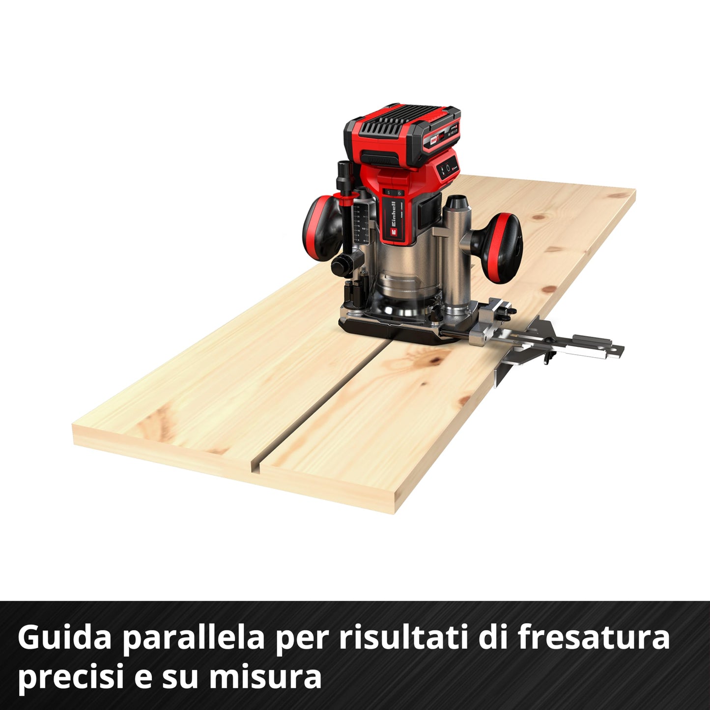 Einhell Set fresatrice professionale a batteria TP-RO 18 Set Li BL-Solo Power X-Change (18 V, brushless, regolazione fine della profondità di fresa, accessori + custodia, senza batteria)