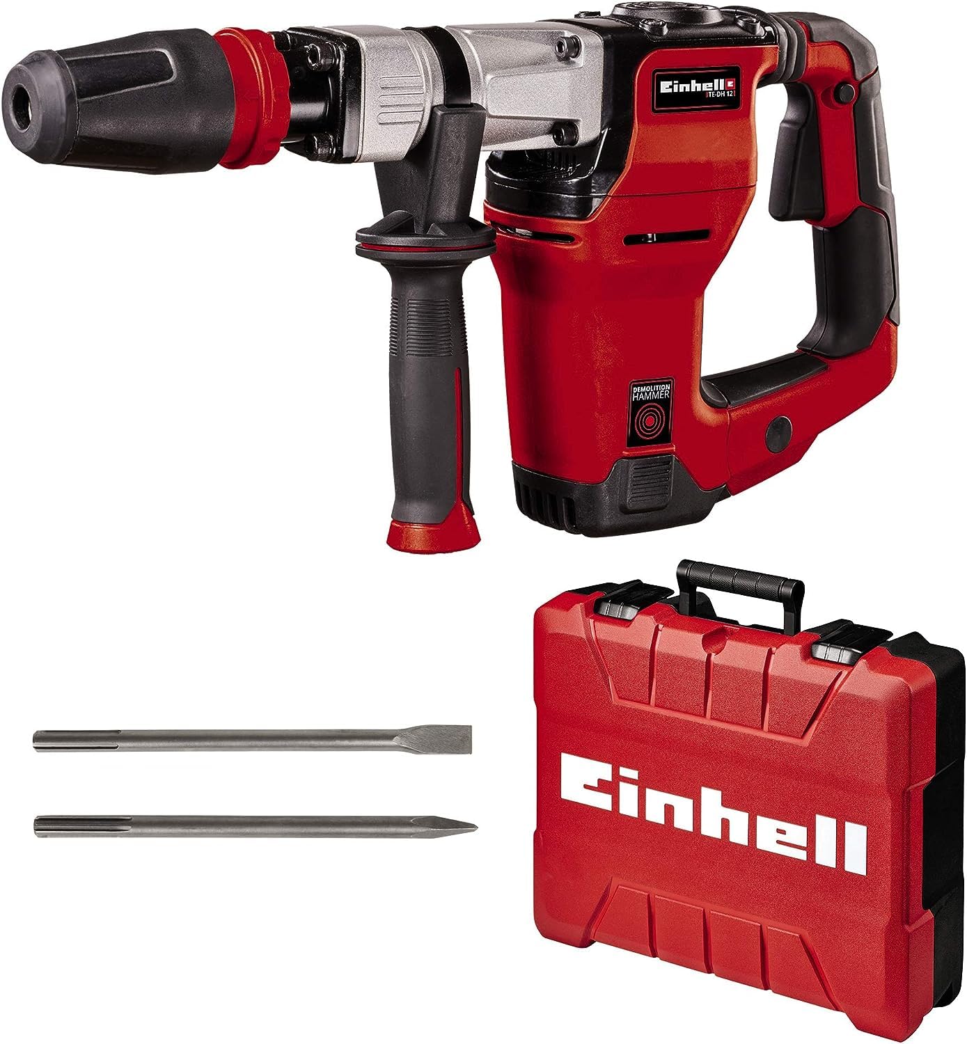 Einhell TE-DH 12 Martello demolitore (220-240 V, 1050 W, percussioni min. 4100,forza percussione 12 Joule, attacco SDS-MAX,valigia, incl. Scalpello piatto + a punta)