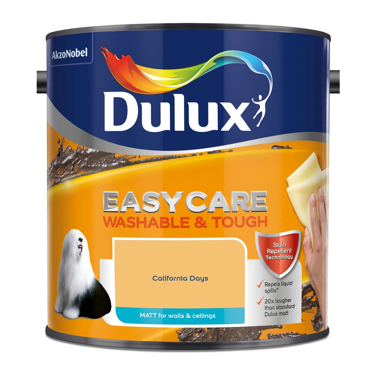 Dulux Vernice a emulsione opaca, facile da pulire, lavabile e resistente, 2,5 l