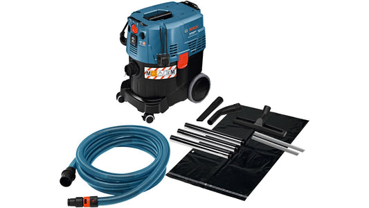 Bosch Professional Aspiratore Industriale Gas 35 M Afc (Motore da 1200 Watt, Serbatoio da 35 Litri, Tubo Flessibile 5 M)