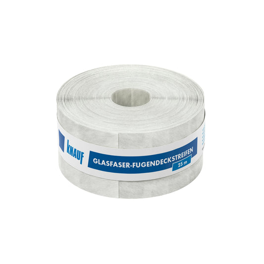 Knauf - Striscia di copertura in fibra di vetro per stuccare le fughe senza lasciare buchi, strisce di rinforzo per otturare le commessure di cartongesso e piastrelle, 50 mm x 25 m