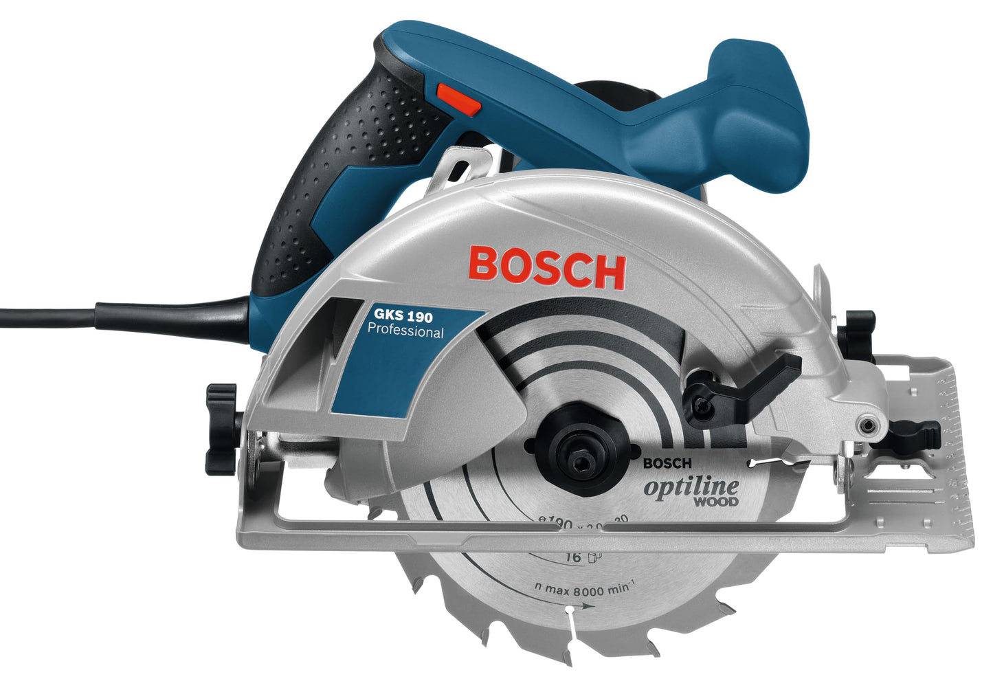 Bosch Professional Sega Circolare Gks 190 (Motore Da1400 Watt, Lama: 190 Mm, Profondità di Taglio: 70 Mm)