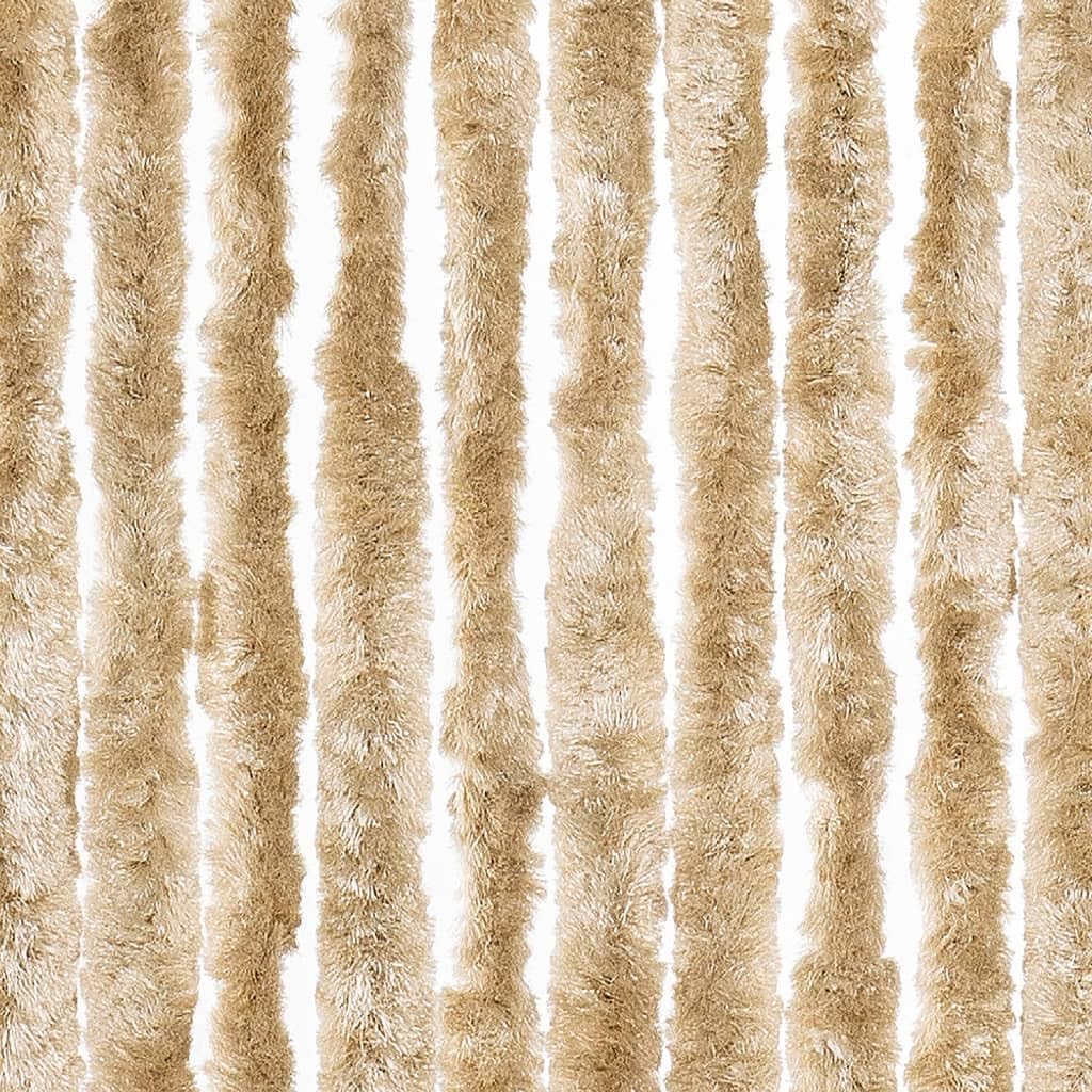 vidaXL Tenda Antimosche per Finestre e Porte Leggera Resistente all'Acqua Silenziosa Zanzariera Antiisetti 100x220 cm in Ciniglia Beige