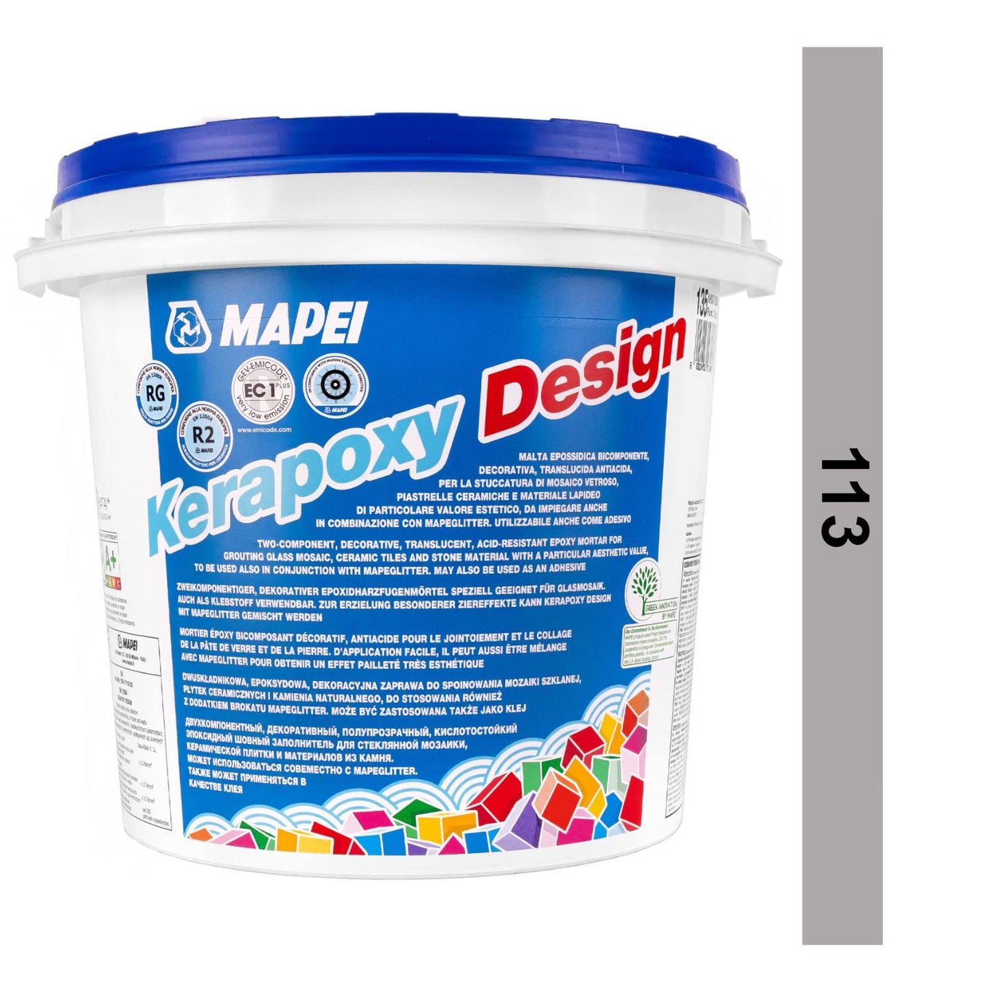 Malta per stuccatura 3kg Kerapoxy Design Mapei - Colore: GRIGIO CEMENTO/113