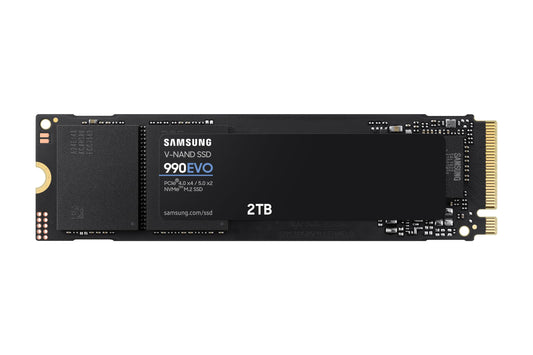 Samsung Memorie MZ-V9E2T0BW 990 EVO SSD Interno da 2TB, PCIe 4.0 x4 / 5.0 x2 NVMe 2.1