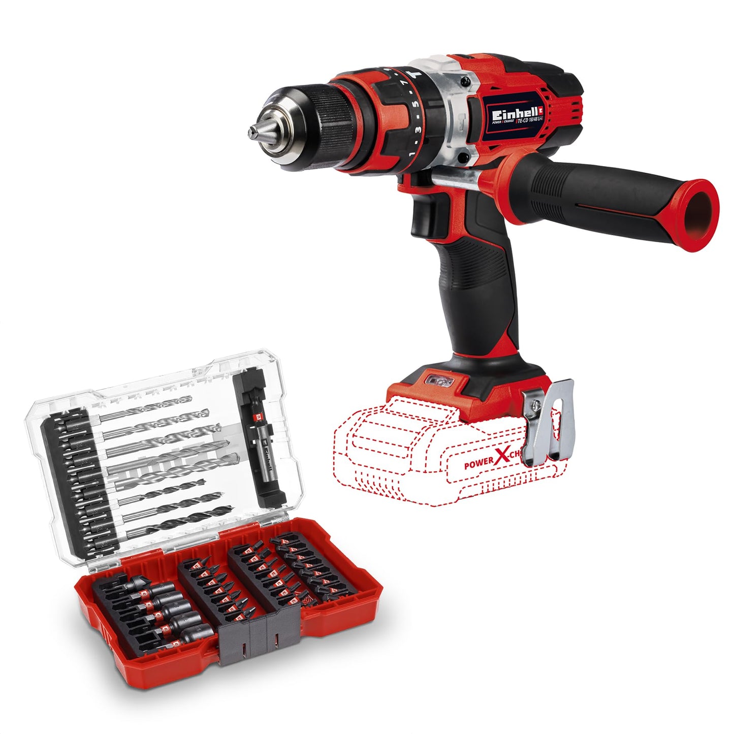 Einhell 4513926 TE-CD 18/48 - Trapano avvitatore a percussione a batteria Li-i-Solo