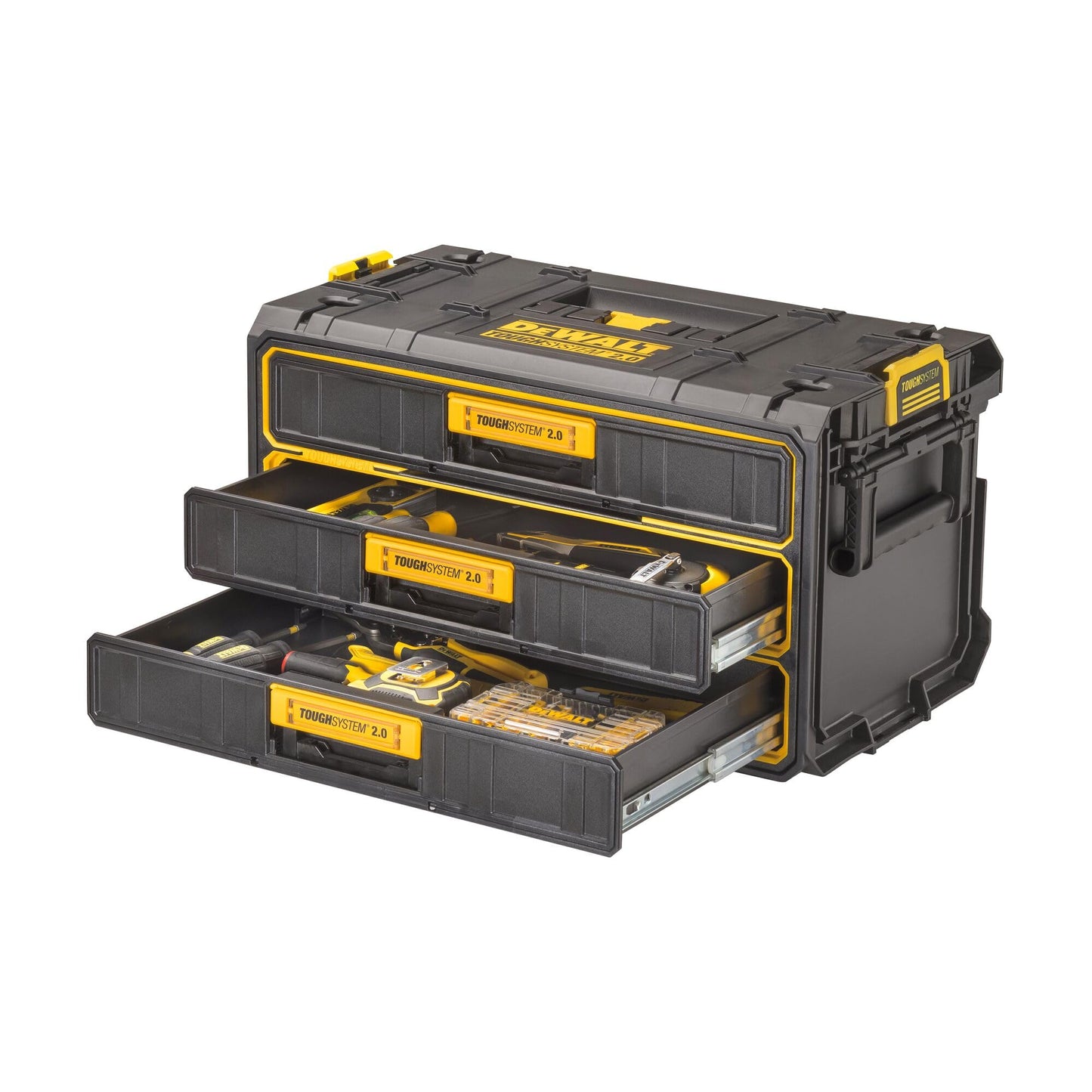 Dewalt Dwst08330-1 Unità 3 Cassetti, 3 Cassett Profondi in ABS, Compatibile con Moduli Tough System 2.0 e 1.0