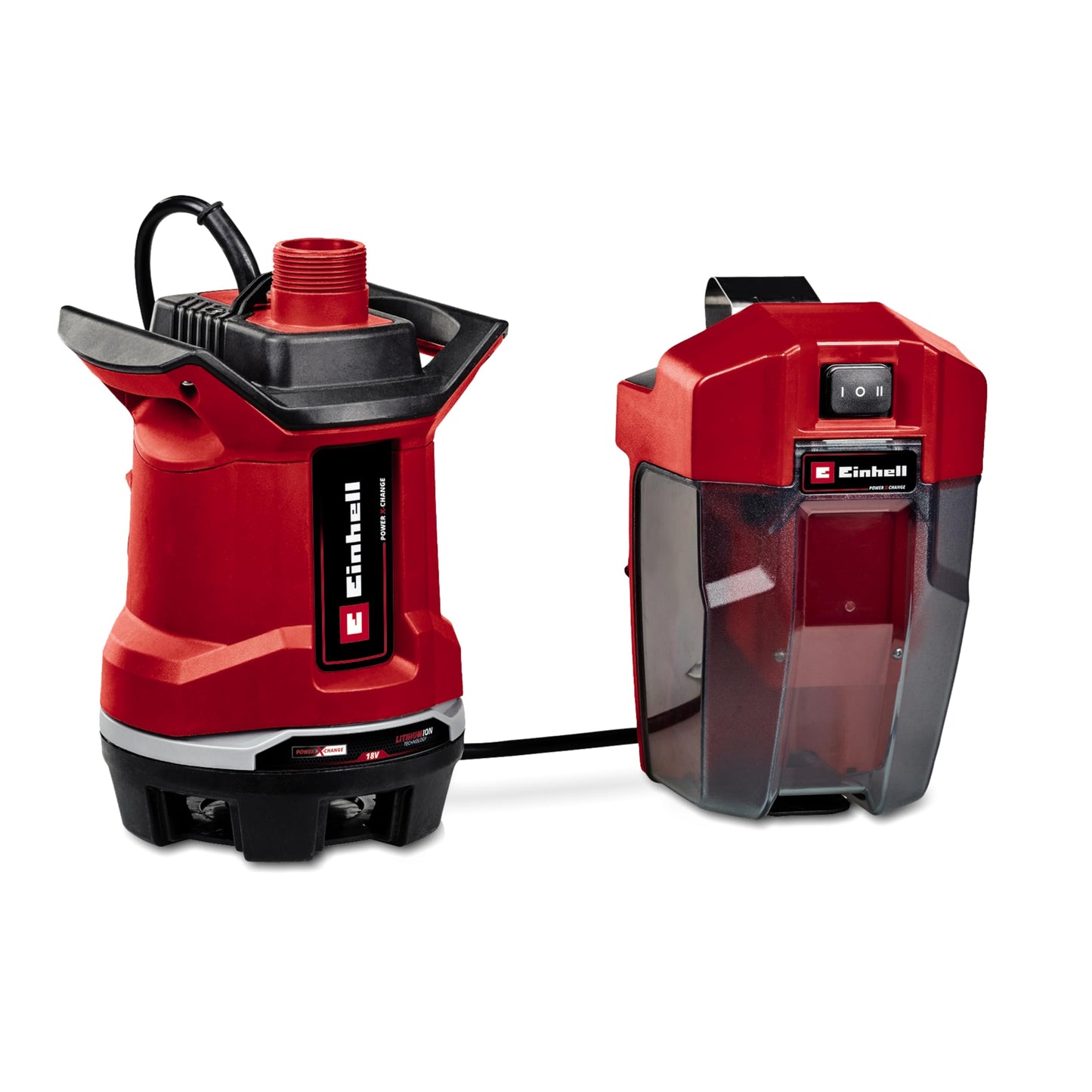 Einhell Pompa per acque scure a batteria GE-DP 18/25 Li-Solo Power X-Change (18 V, 7.500 l/ora, prevalenza di 5 metri, modalità ECO e BOOST, batteria esclusa)