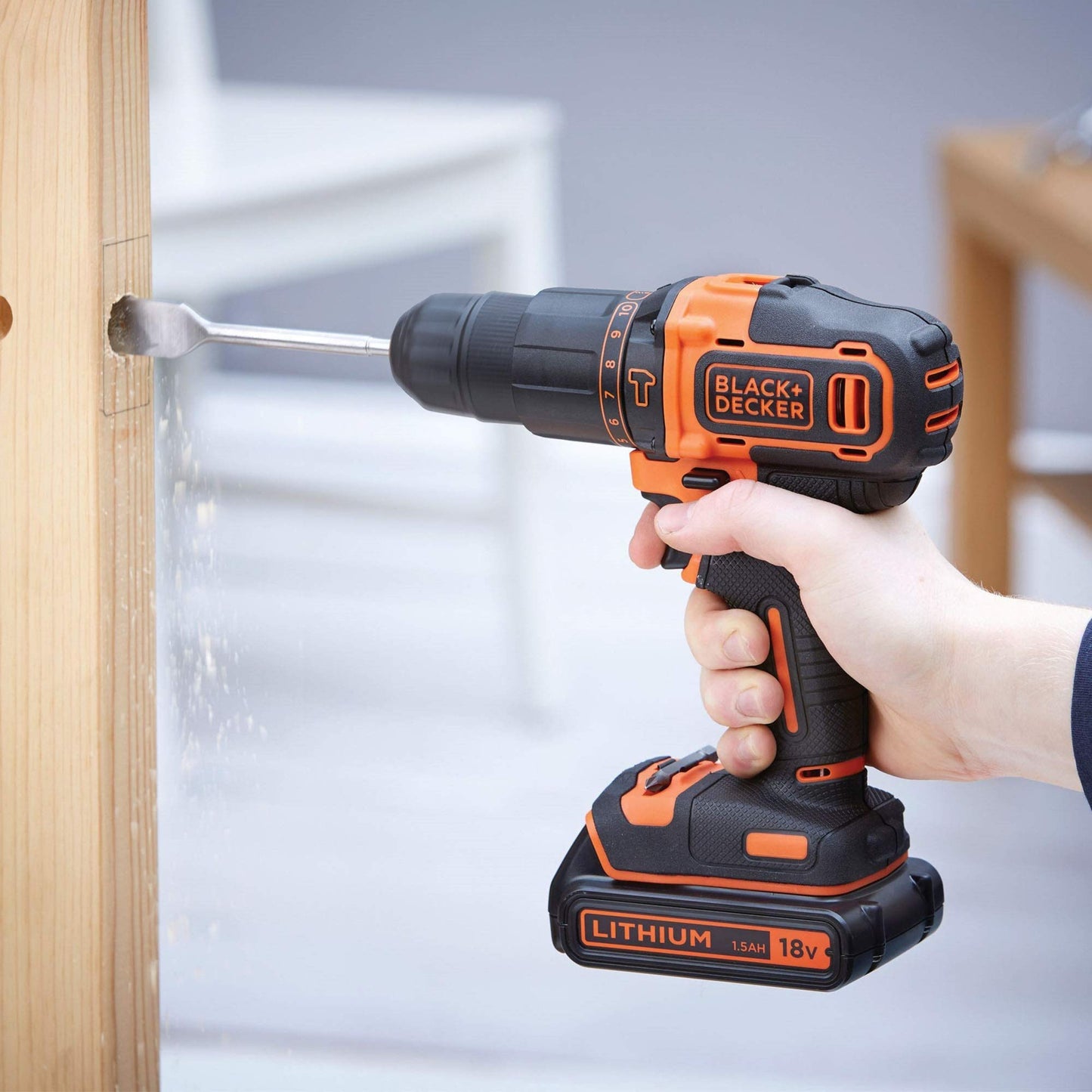 BLACK+DECKER BDCHD18S1KA-QW Trapano a percussione, 3/8_pollice