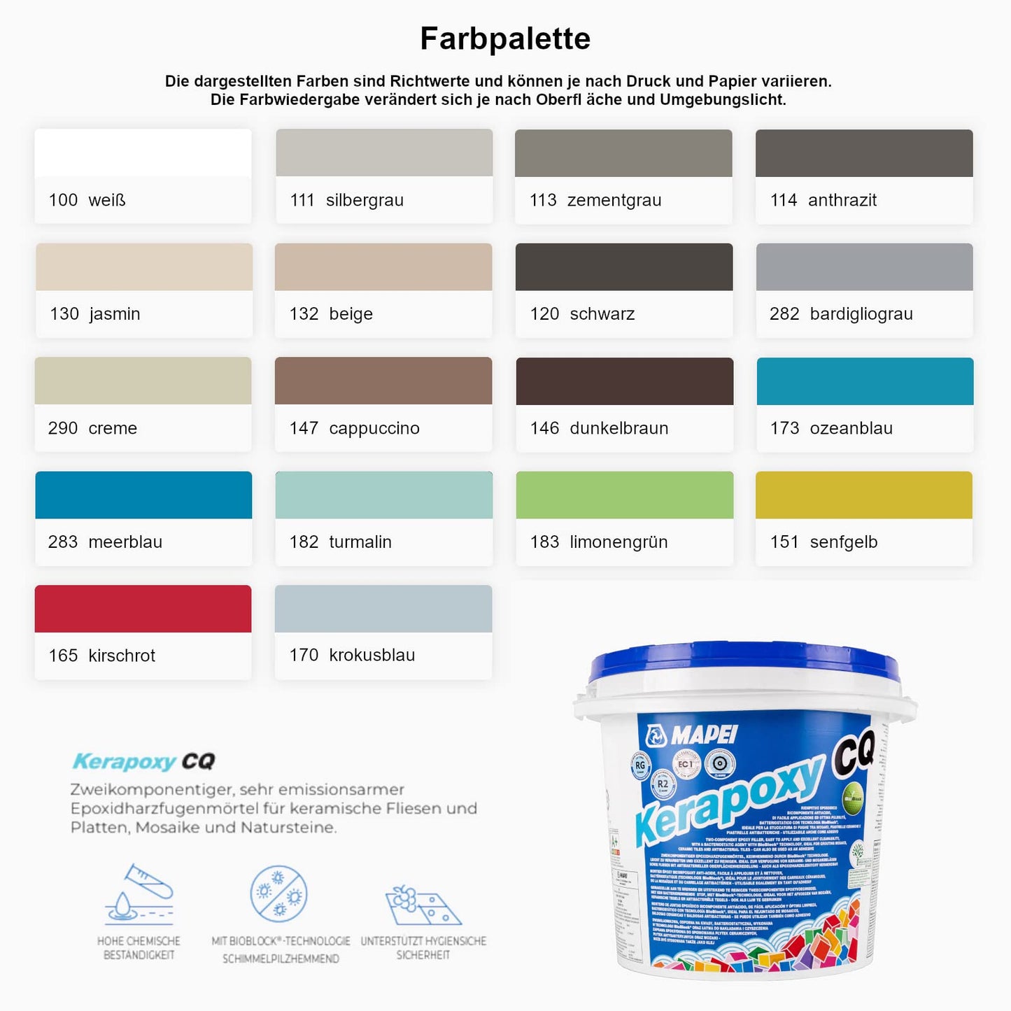 Malta epossidica bicomponente per fughe 3kg Kerapoxy CQ Mapei - Colore: BIANCO/100