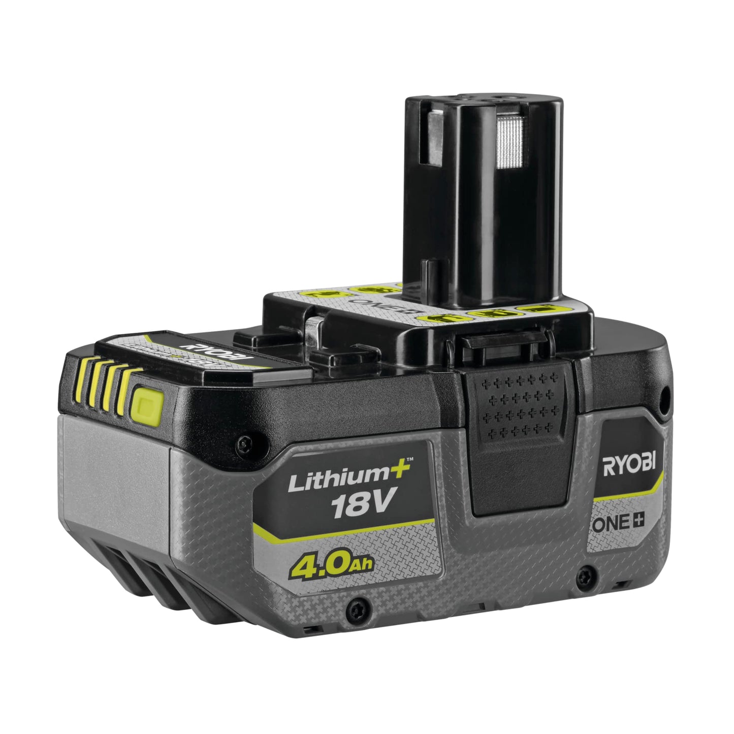 Ryobi RB1840X Batteria al Litio+ 18 V One+ 4,0 Ah Compatta, con Indicatore dello Stato di Carica, di Lunga Durata, Scocca con Protezione dagli Impatti