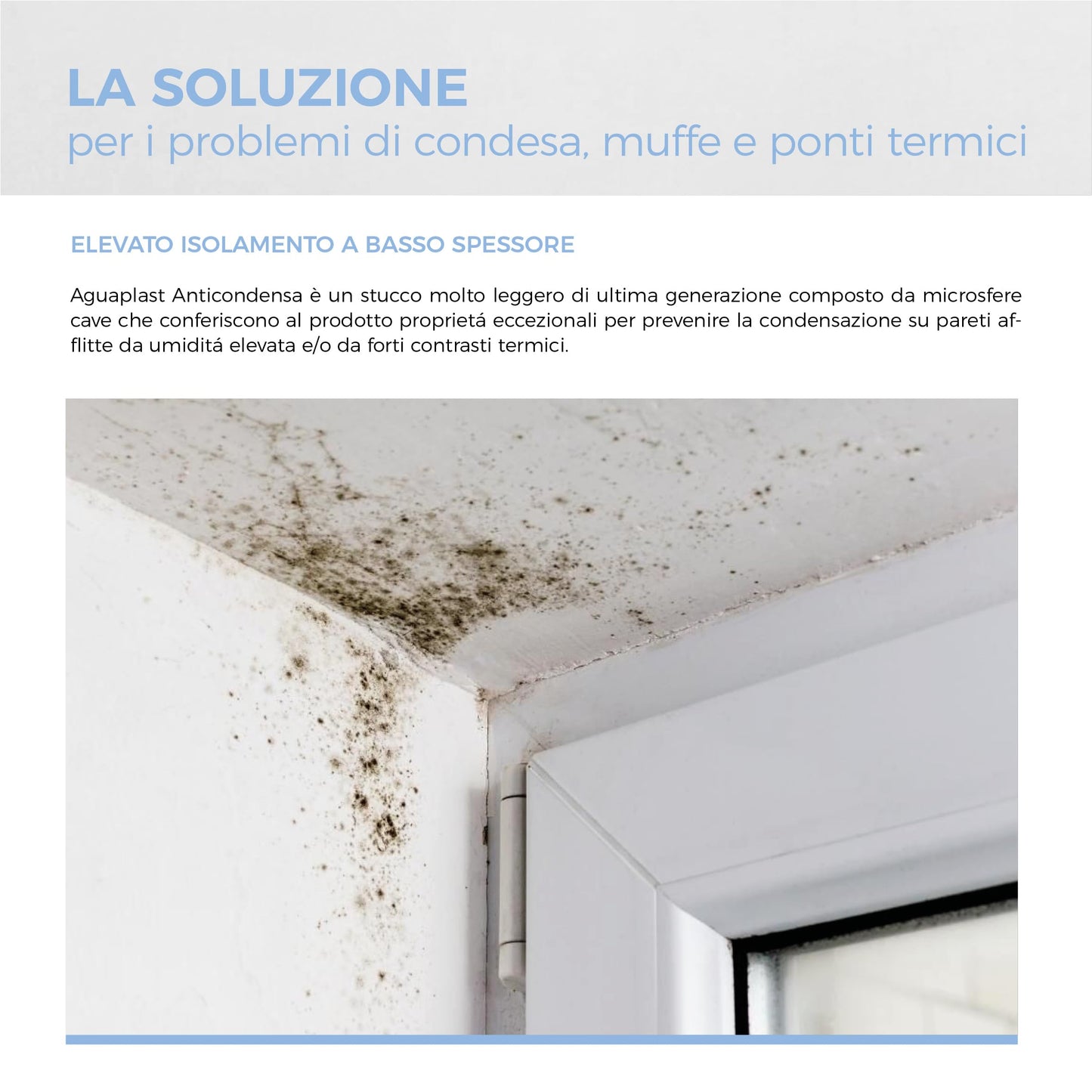 Aguaplast Anticondensa stucco temoisolante per problemi di muffa e condensa 3kg