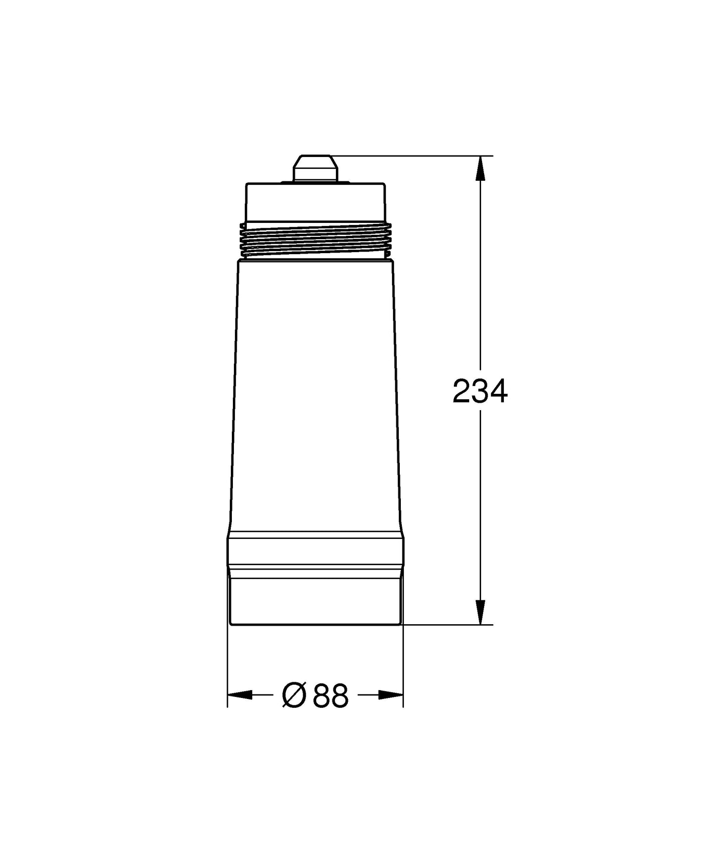 GROHE Filtro a 5 Fasi, Filtro di Ricambio per Sistemi GROHE Blue, per Esaltare il Gusto dell’Acqua, Ridurne il Residuo Fisso e il Calcare, Taglia S Capacità Media 600 L, 40404001