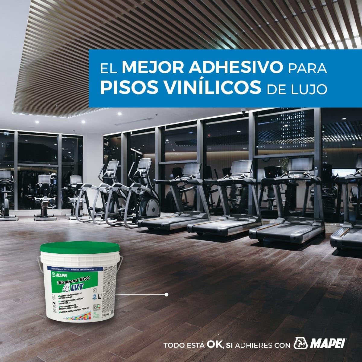 Mapei ULTRABOND ECO 4 LVT - Adesivo per rivestimenti in microfibra, 14 kg