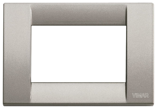 VIMAR SERIE IDEA - PLACCA CLASSICA 3 MODULI METAL TITANIO MET