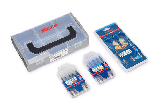 Bosch Professional Expert HEX-9 - Set di 3 punte per trapano in Mini L-boxx (per legno, ceramica, materiale misto, accessori, trapano, trapano a percussione)