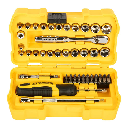 DeWalt CHIAVI BUSSOLA ESAGONALI 1/4" CON CRICCHETTO INSERTI DWMT81610 KIT 50 PZ