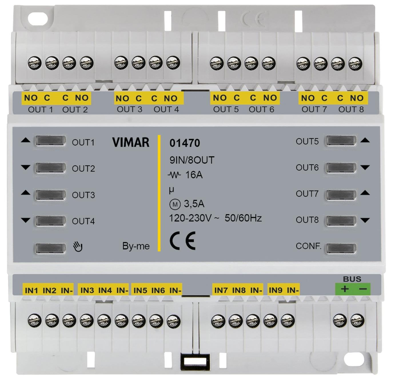 VIMAR 01470 - Vimar Apparecchi da parete Modulo domotico multifunz. 9in 8out relÃƒ¨