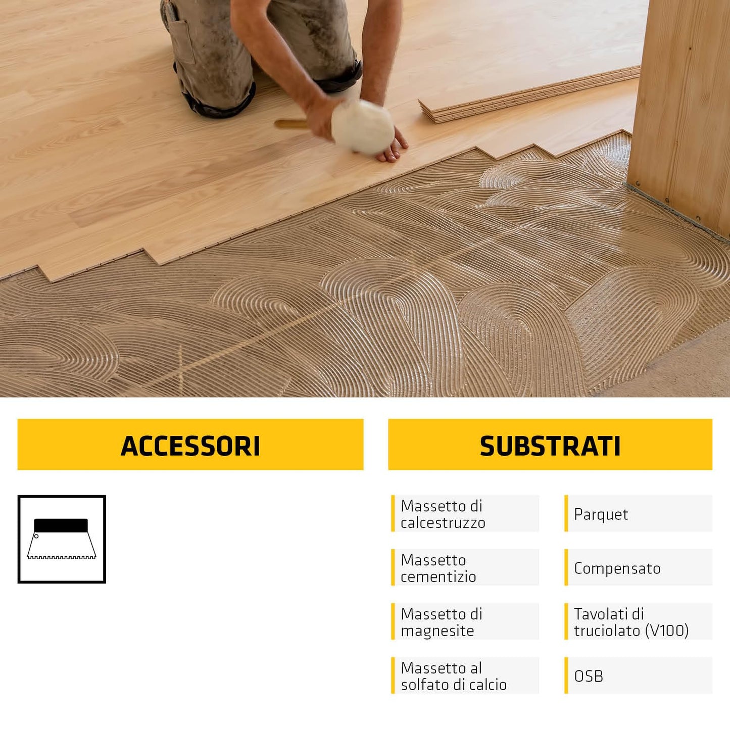 Sika - Sikabond-151, Marrone - Adesivo elastico monocomponente per la posa di pavimenti in legno - Facilmente spatolabile - Basse emissioni - 17kg