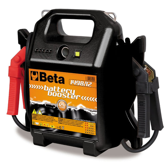 Beta 1498/12 Avviatore Batterie Auto Portatile 12V Portatile con Cavi Avviamento e Pinze Isolate