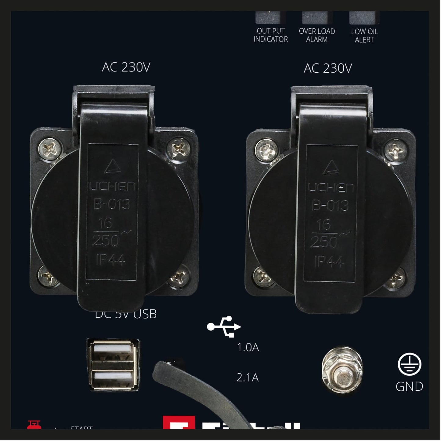 Einhell Generatore (benzina/gas) TE-IG 1900 DF (potenza continua 1800/1600 W, potenza picco 1900/1700 W, serbatoio 4,2 l, inverter, motore 4 tempi, 2 prese 230V, 2 prese USB, 1 presa 12V)