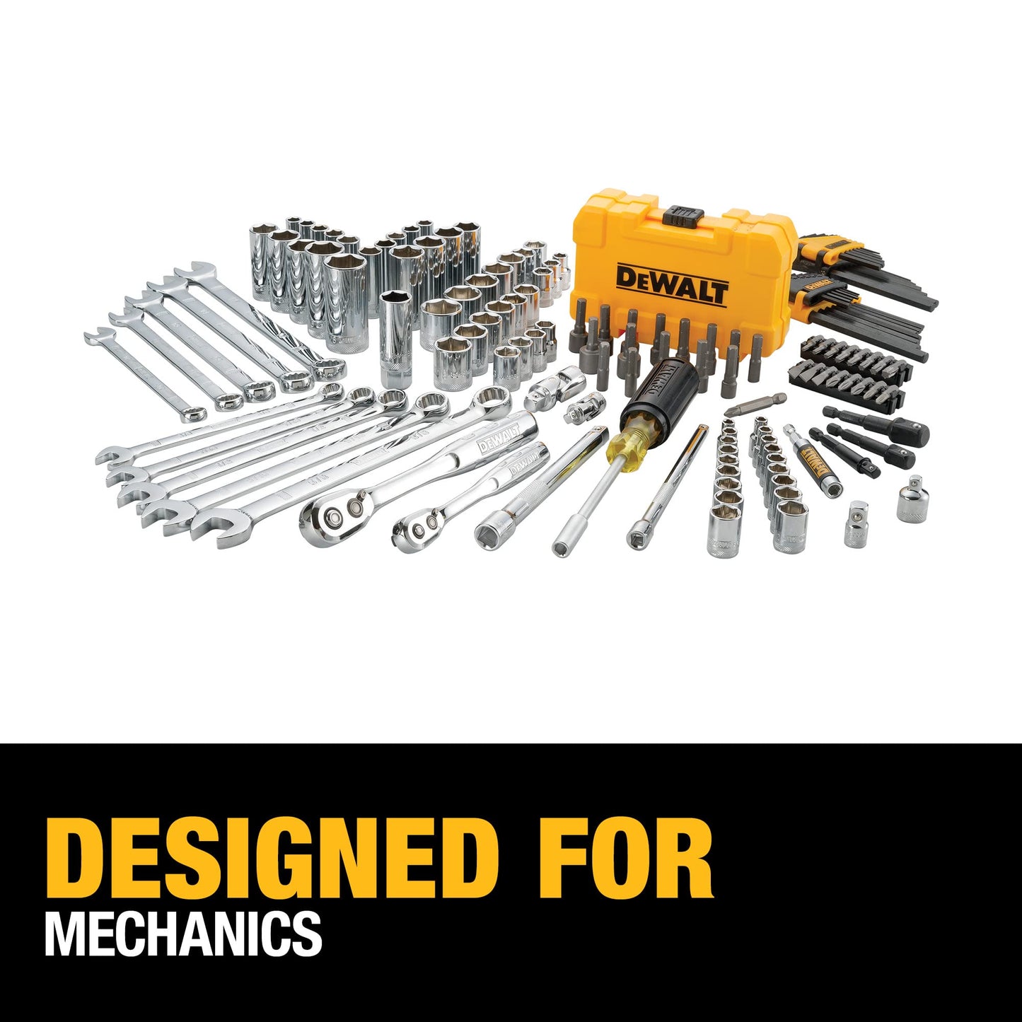 DeWalt DWMT73802 Mechanics Tool kit set con custodia (142 pezzi)