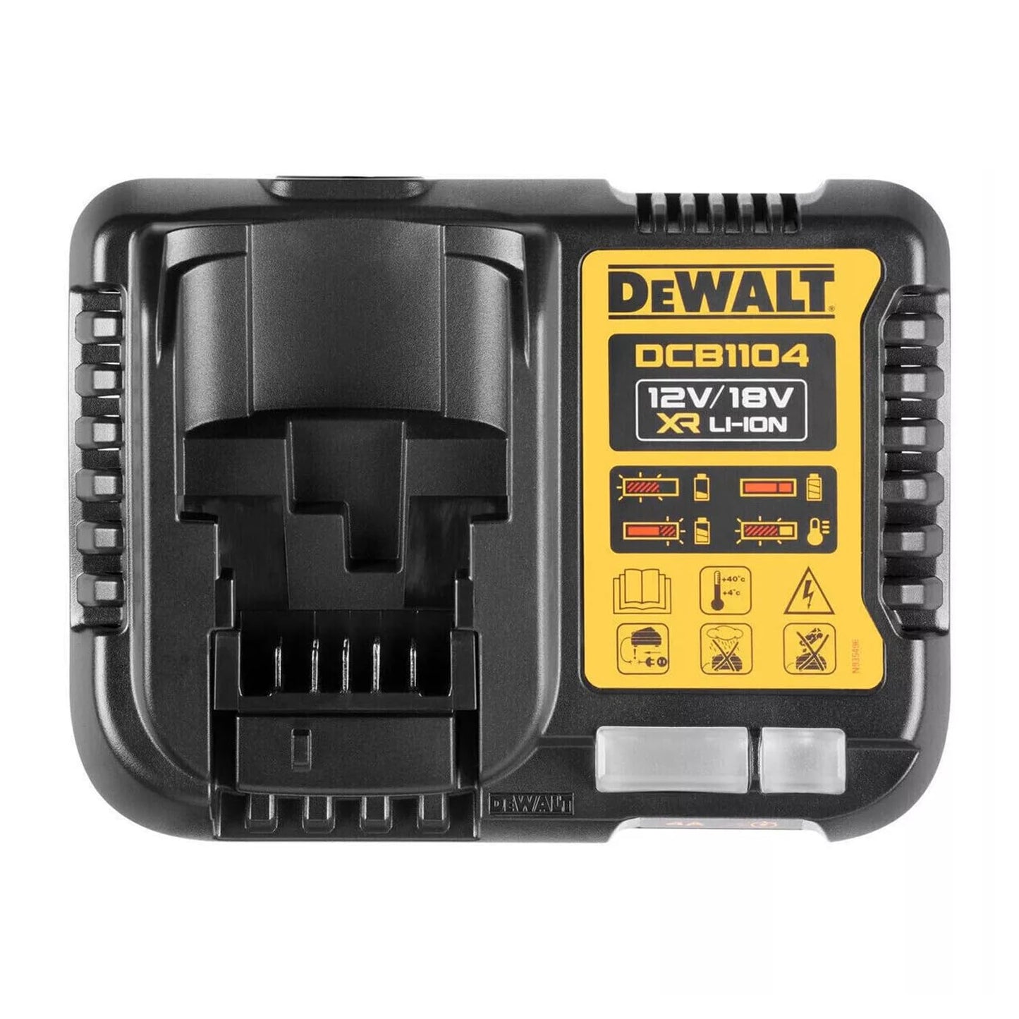 DEWALT DCB184 5.0Ah 18v XR batteria agli ioni di litio + caricatore DCB115, giallo