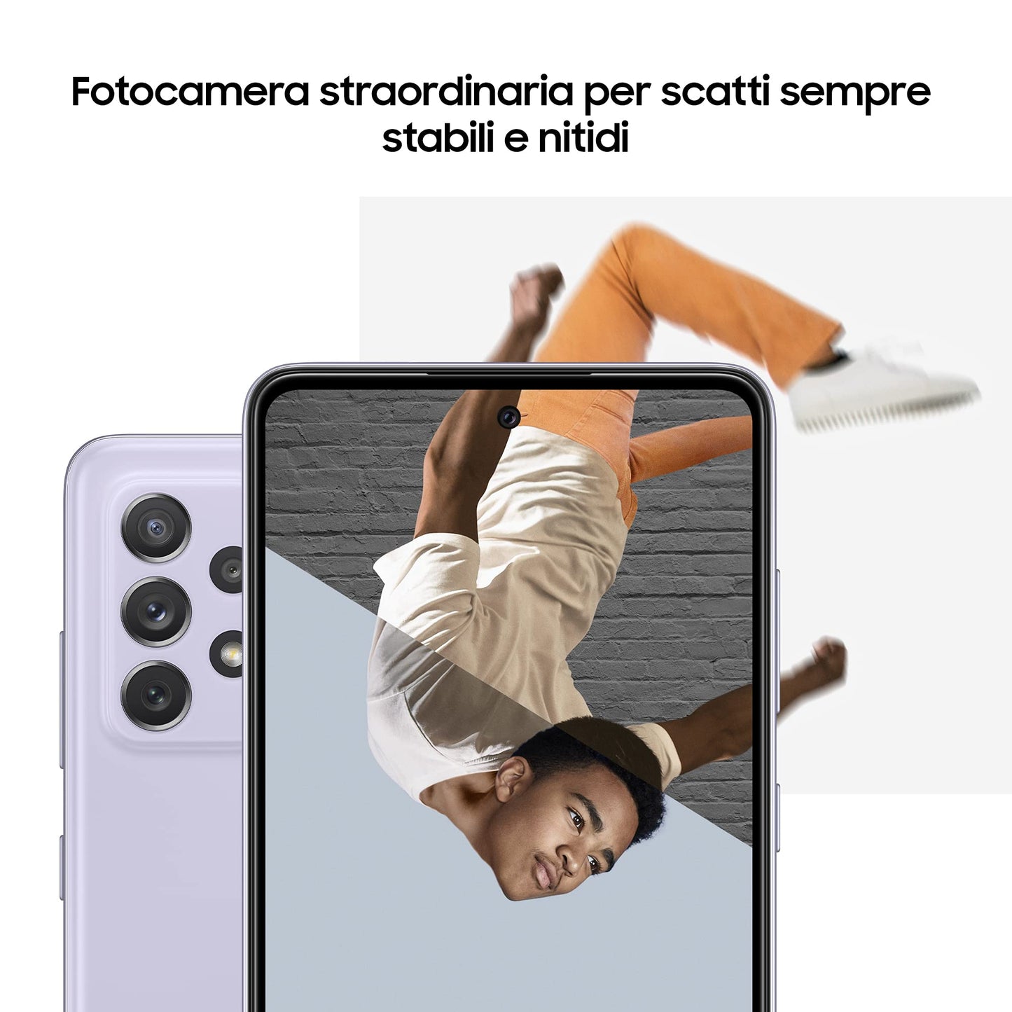 Samsung Galaxy A52 Smartphone, Display Infinity-O FHD+ da 6,5 pollici, 6 GB RAM e 128 GB di memoria interna espandibile, Batteria 4.500 mAh e ricarica Ultra-Rapida Black [Versione Italiana]