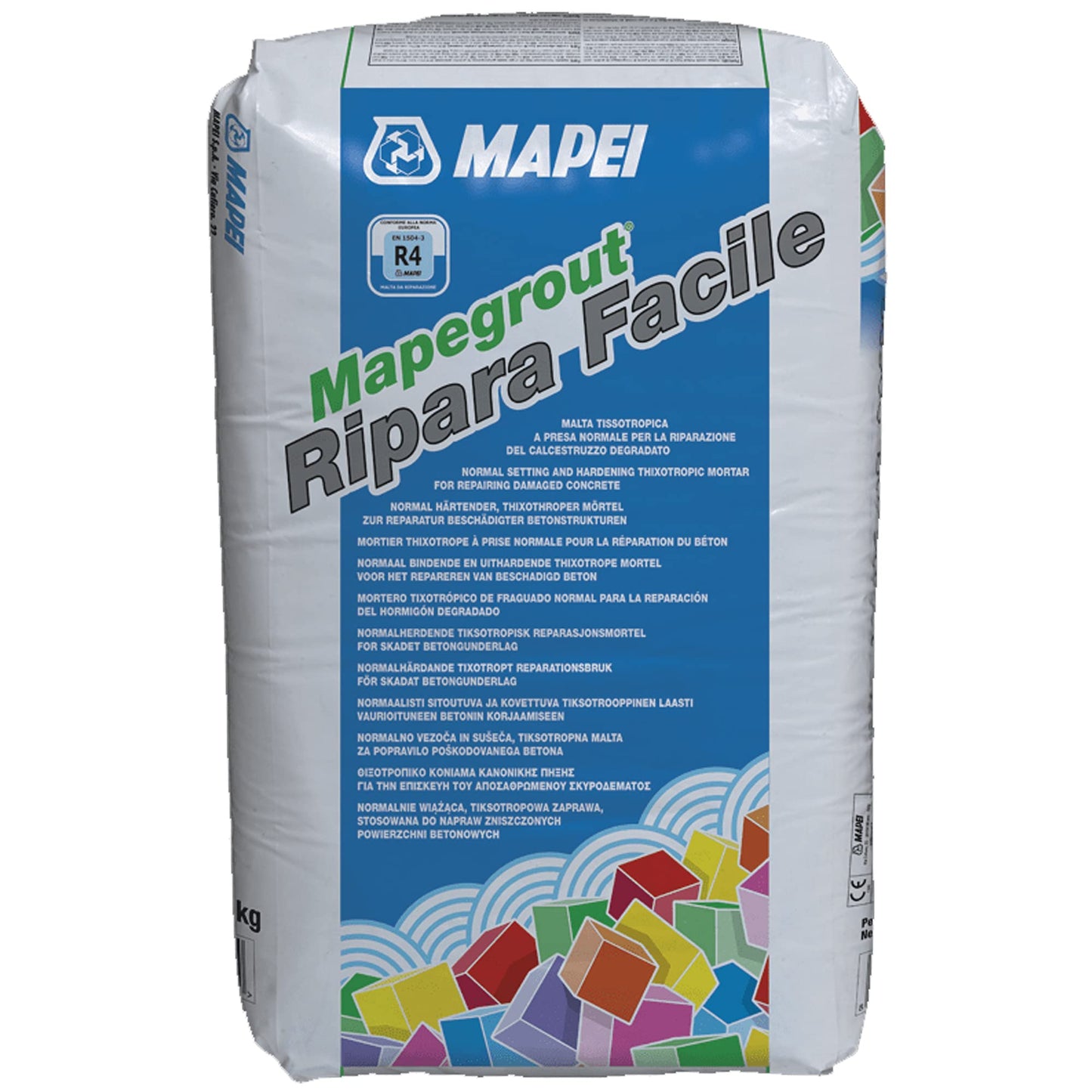 Mapei Mapegrout Ripara Facile sacchi da 25 kg Malta Tissotropica a presa normale per la riparazione del calcestruzzo degradato