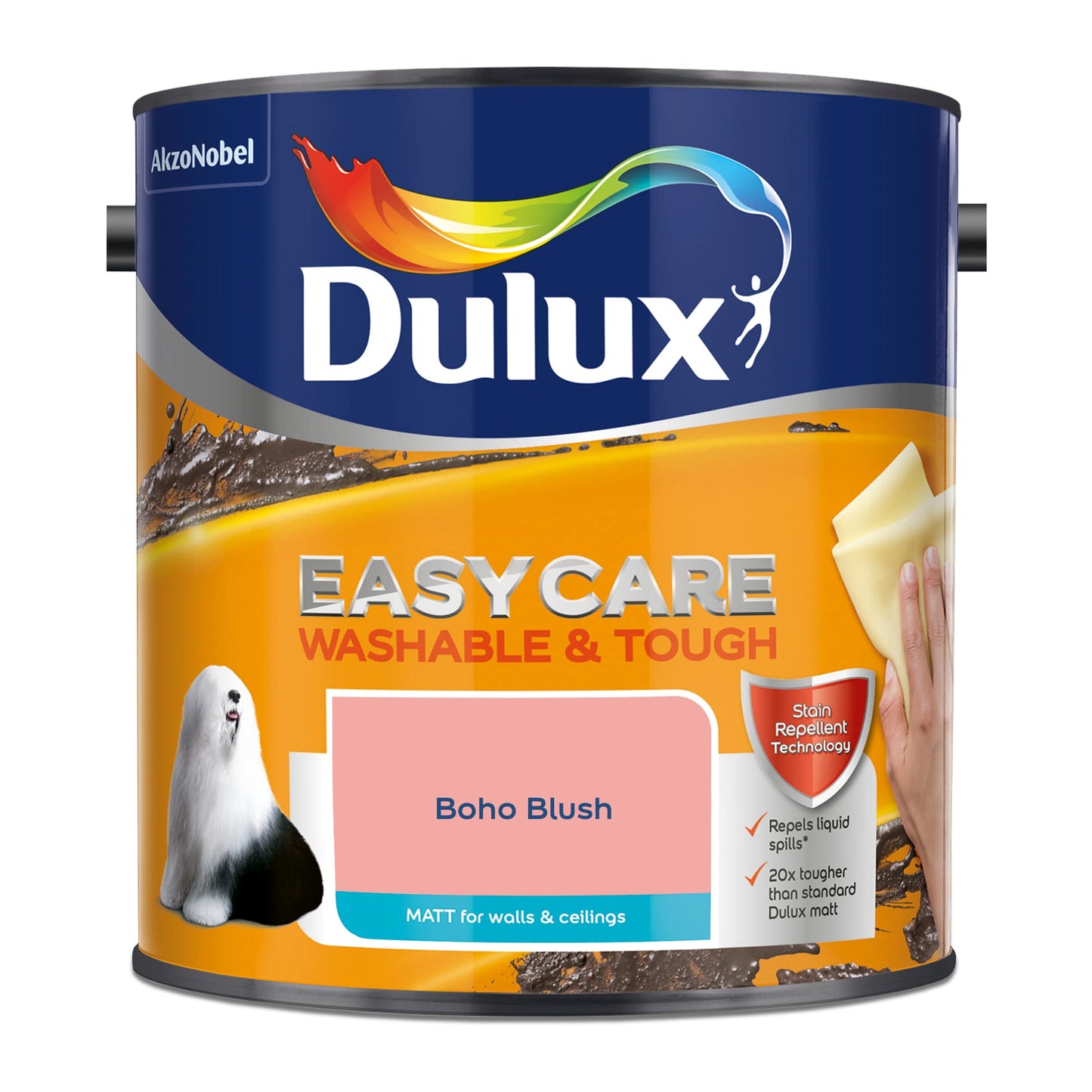 Dulux Vernice a emulsione opaca, facile da pulire, lavabile e resistente, 2,5 l