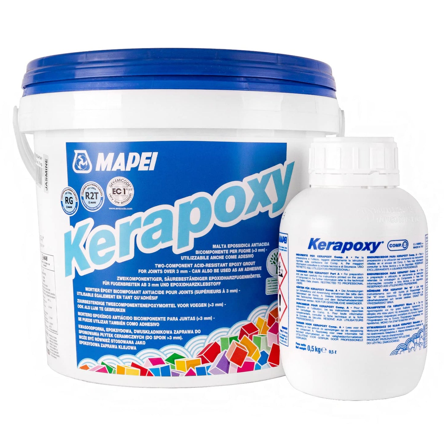 Kerapoxy - Malta da 5 kg, colore: grigio medio