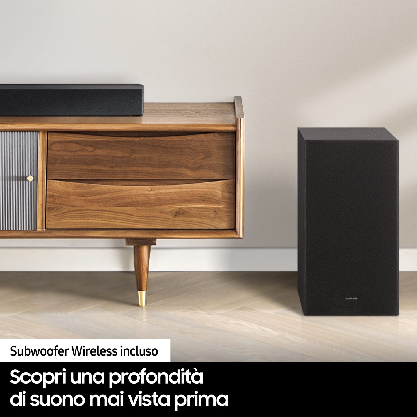 Samsung Soundbar HW-B530/ZF con Subwoofer, 2.1 Canali 360W 2022, Bassi Profondi, Effetto Surround, Suone Ottimizzato, Unico Telecomando