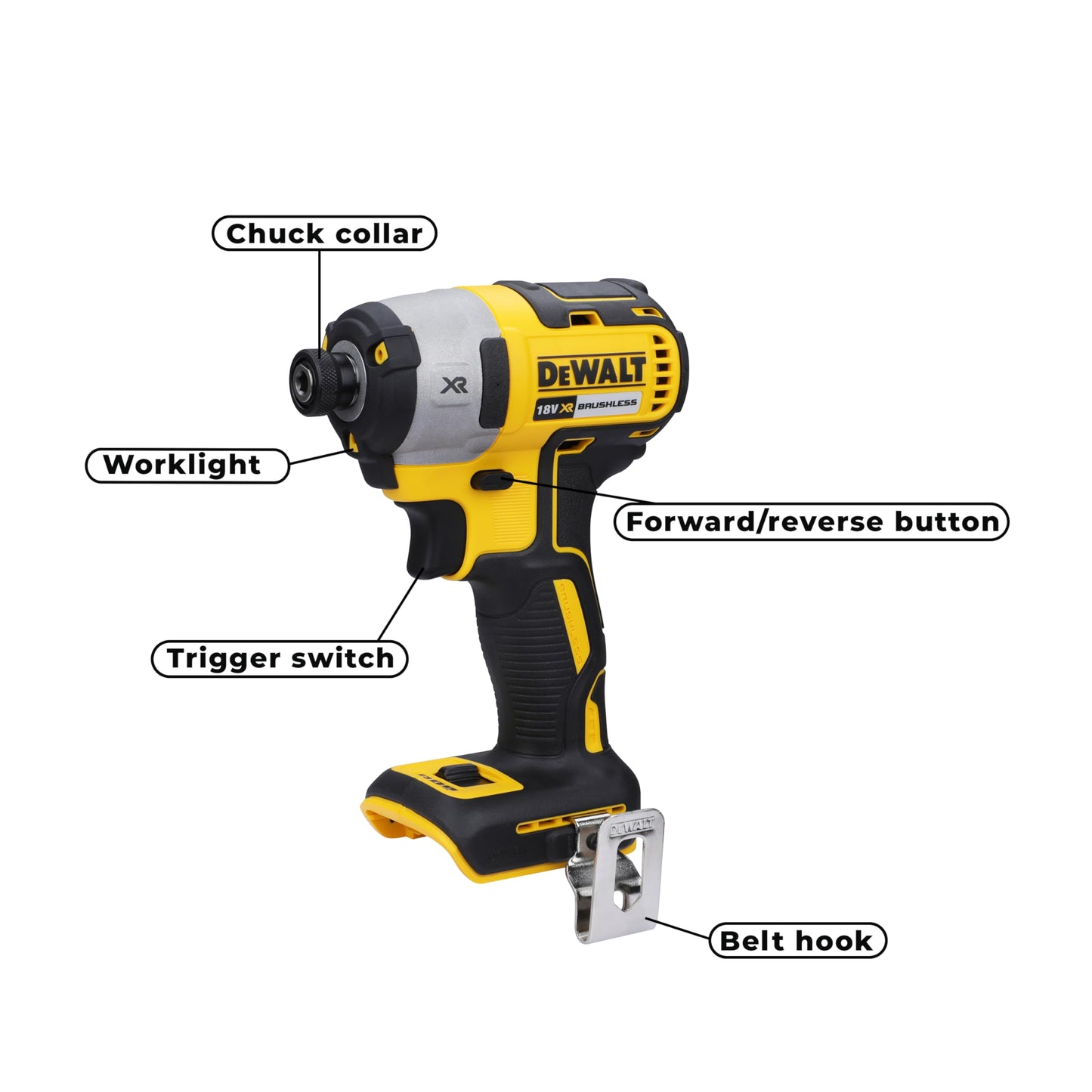 DEWALT DCF887N XR Avvitatore a percussione a 3 Velocità, 18 V, 18 W, Unità Multipla