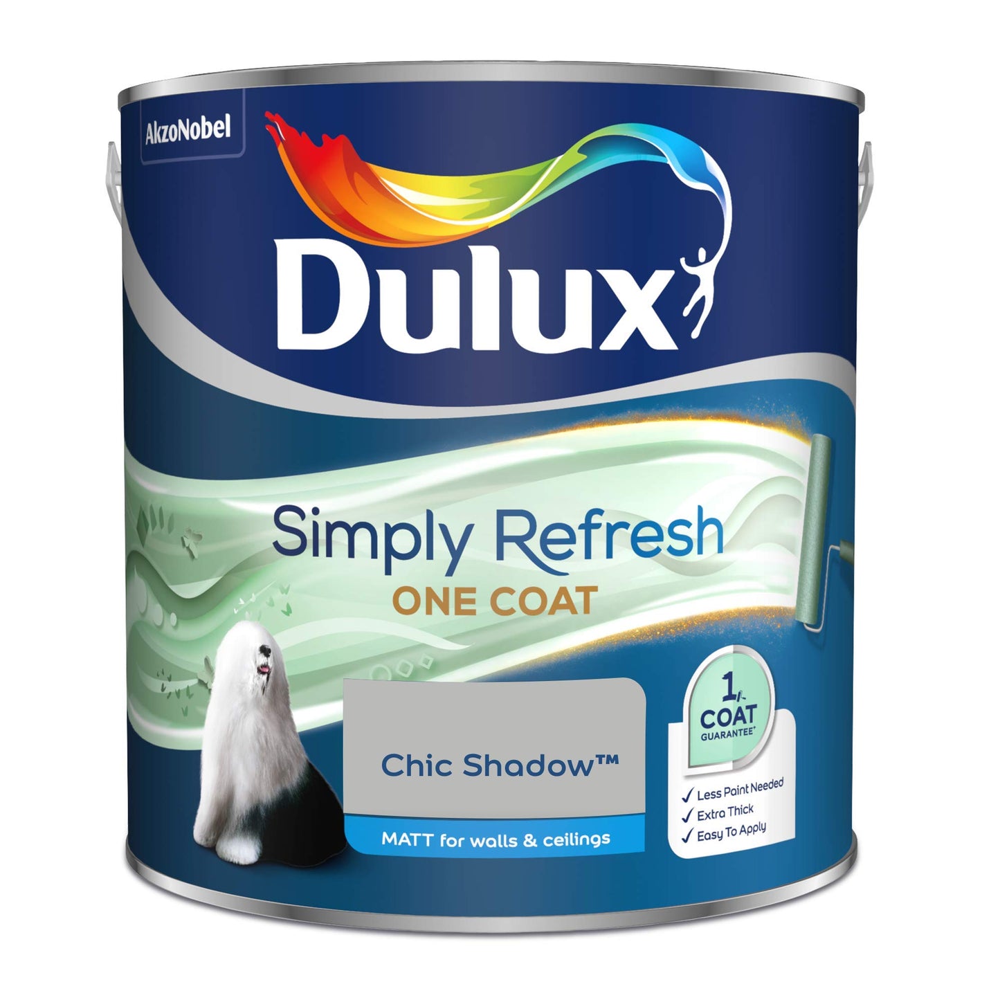 Dulux Simply Refresh 5382894 Vernice a emulsione opaca Chic Shadow, 2,5 l