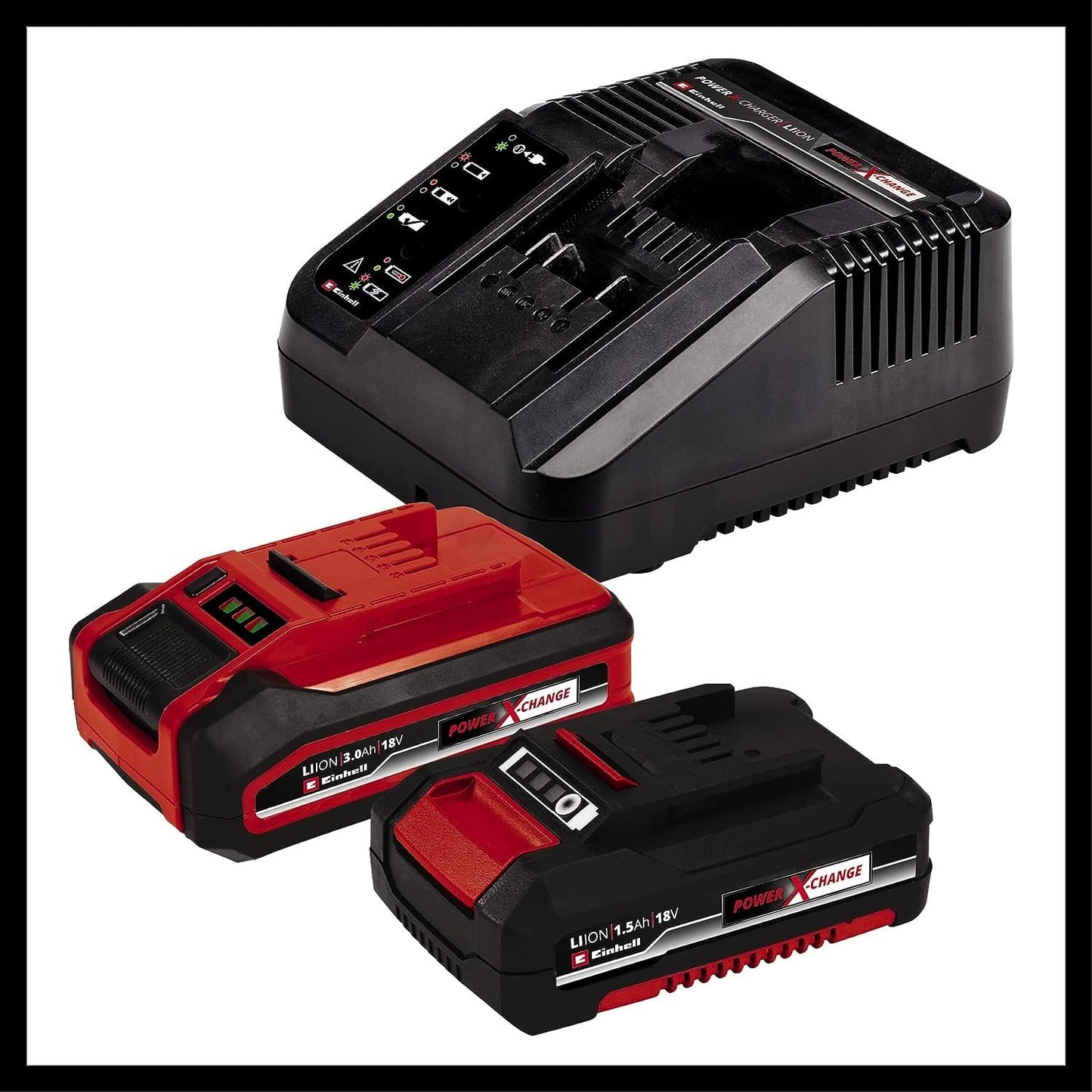 Einhell TC-TK 18 Li Kit Trapano e smerigliatrice (18 V, trapano avvitatore TC-CD 18/35 Li + smerigliatrice angolare TC-AG 18/115 Li, incl. batteria da 1,5 Ah e 3,0 Ah e caricabatteria)