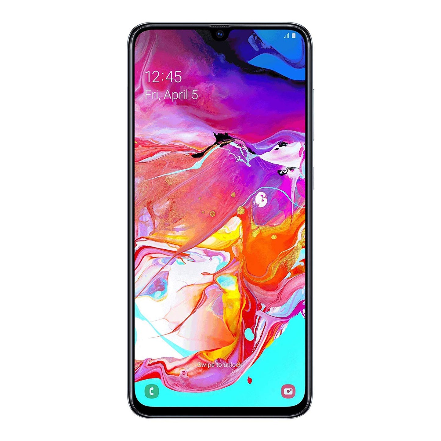 Samsung Galaxy A70 Smartphone, Display 6.7" Super AMOLED, 128 GB Espandibili, RAM 6 GB, Batteria 4500 mAh, 4G, Dual Sim, Android 9 Pie, [Versione Italiana], Black